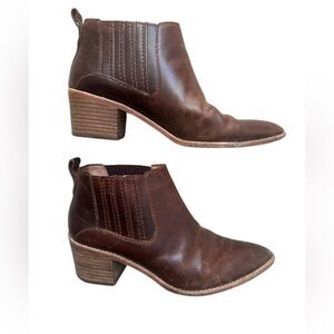 Madewell Leather Chelsea Boots Western Bonham Ankle Size 8